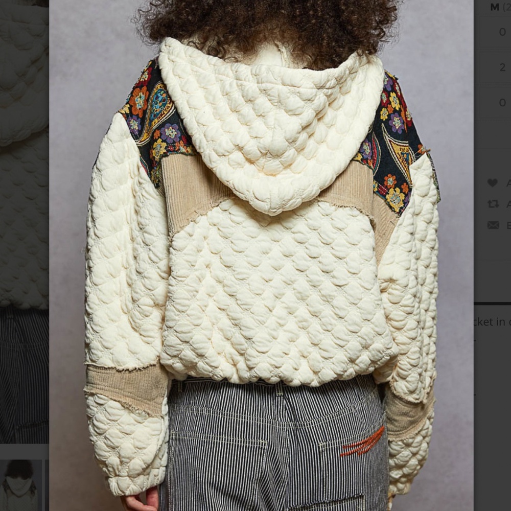 POL “ Aria “ POL Quilted Mock Neck Jacket with Jacquard Contrast 81 - Picture 3 of 4